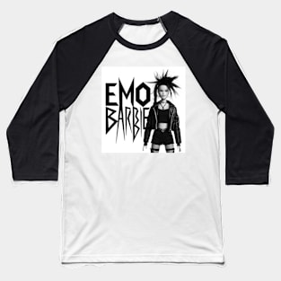 Emo Barbie Baseball T-Shirt